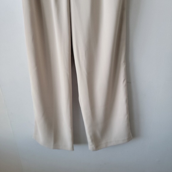 Quince Women Stretch Crepe Pleated Wide Leg Pants Sand 12 - Picture 4 of 8